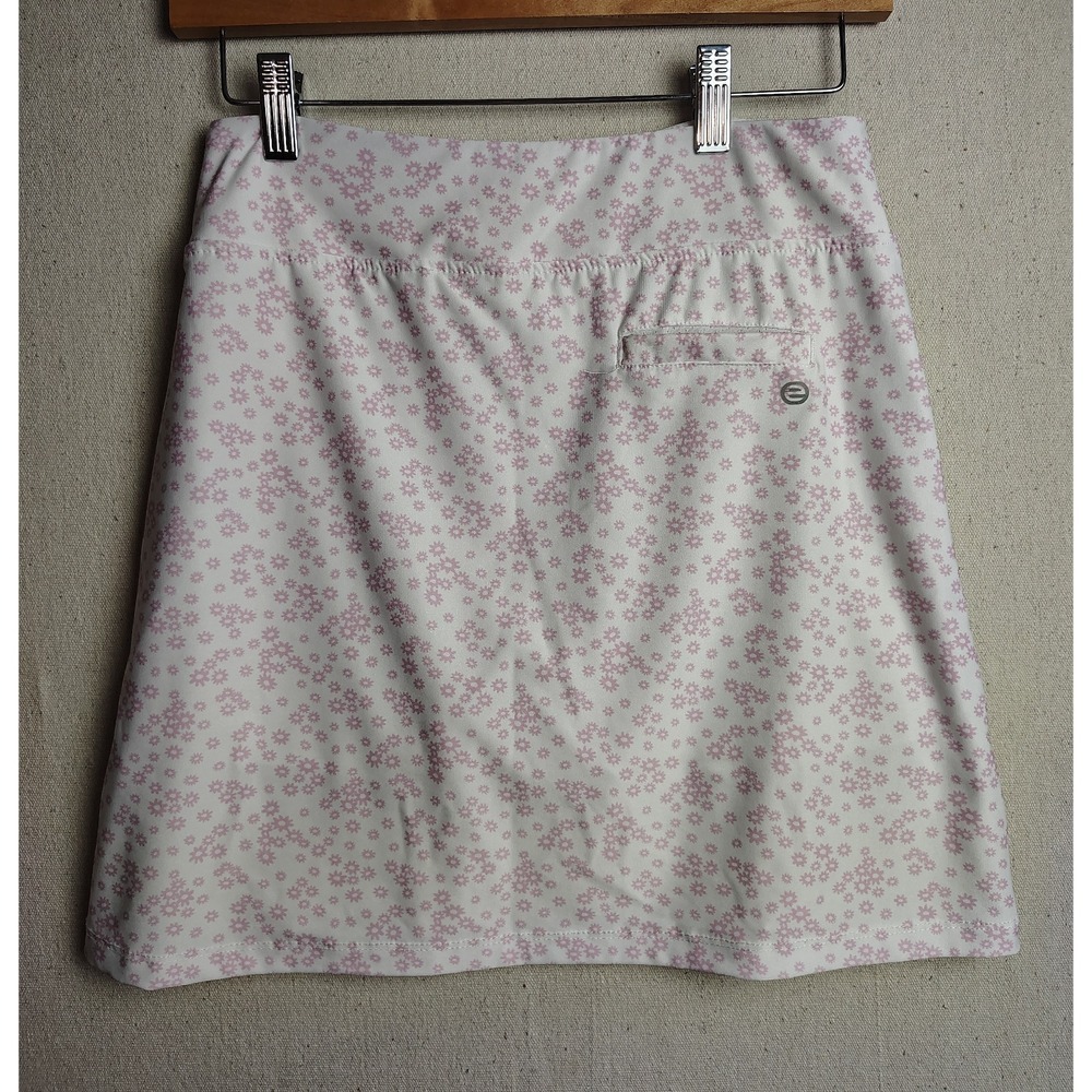 Etonic Golf Skort Athletic Activewear Floral Print Pocket White Pink XS‎ W